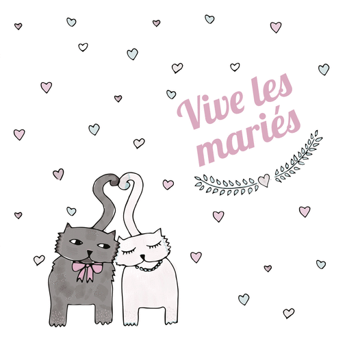 Carte Vive Les Maries Aristos Chats Envoyer Une Carte Felicitations Mariage Des 0 99 Merci Facteur