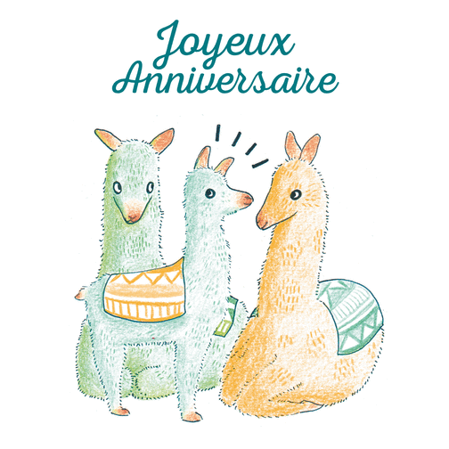 Carte Joyeux Anniversaire Et Lamas Rigolos Envoyer Une Vraie Carte Anniversaire Animaux Des 0 99 Merci Facteur