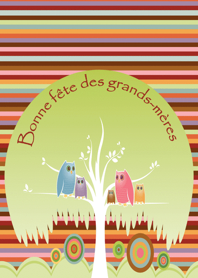 Carte Fete Des Grands Meres Chouettes Envoyer Une Vraie Carte Fete Des Grand Meres Pour Enfants Des 0 99 Merci Facteur