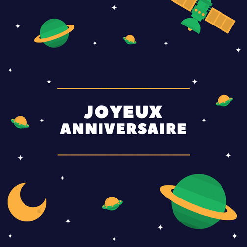 Carte Joyeux Anniversaire La Tete Dans Les Etoiles Envoyer Une Carte Anniversaire Enfant Des 1 99 Merci Facteur