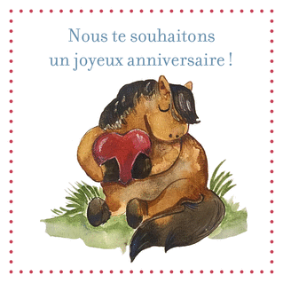 Carte Joyeux Anniversaire Petit Poney Envoyer Une Vraie Carte Anniversaire Animaux Des 0 99 Merci Facteur