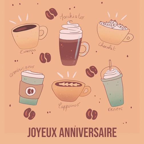 Carte Joyeux Anniversaire Cafeine Envoyer Une Vraie Carte Anniversaire Humour Des 1 99 Merci Facteur