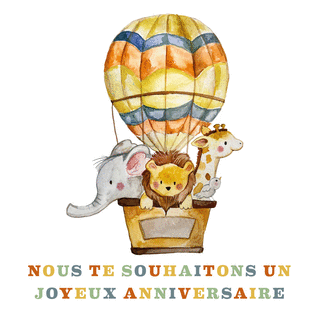 Carte Joyeux Anniversaire Dans Une Montgolfiere Envoyer Une Vraie Carte Anniversaire Enfant Des 0 99 Merci Facteur