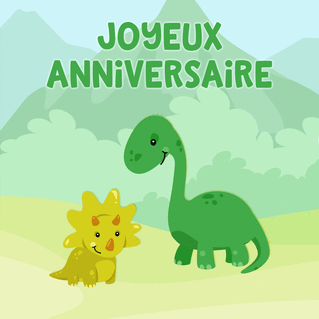 Carte Joyeux Anniversaire Petits Dinosaures Envoyer Une Vraie Carte Anniversaire Enfant Des 0 99 Merci Facteur